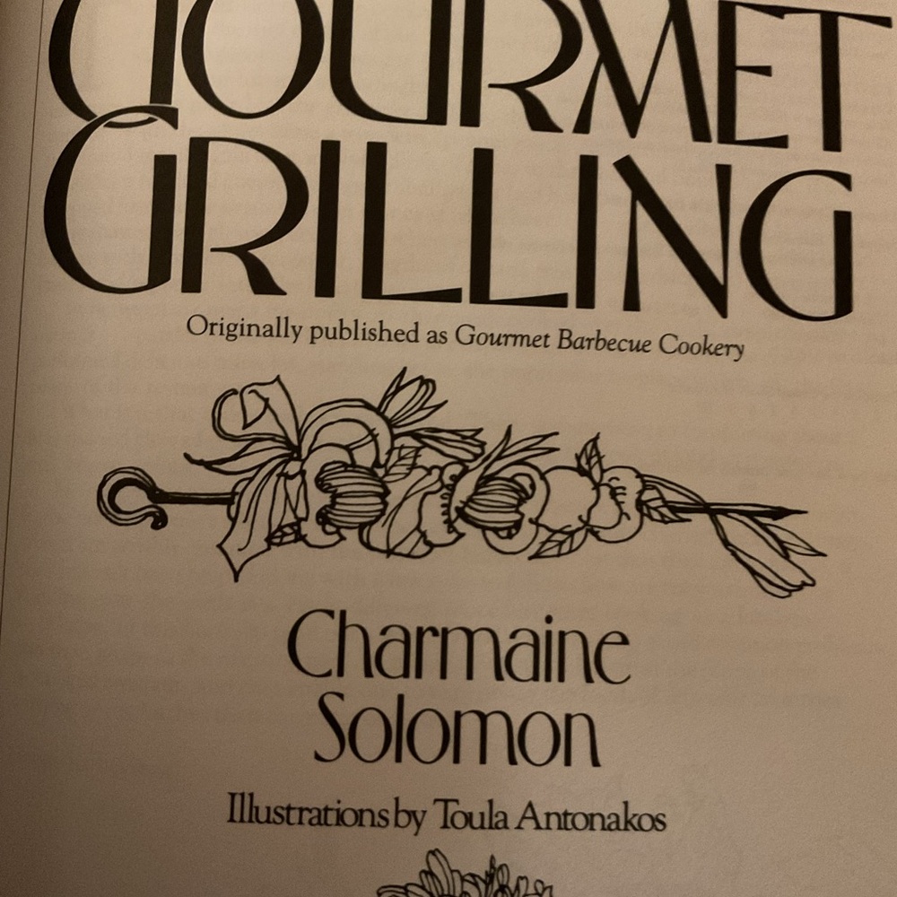 Gourmet Grilling Cookbook by Charmaine Solomon A Perigee Book 1986